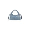 THE MICRO CROSSBODY SACK BAG IN ANTIQUE FLORAL DENIM